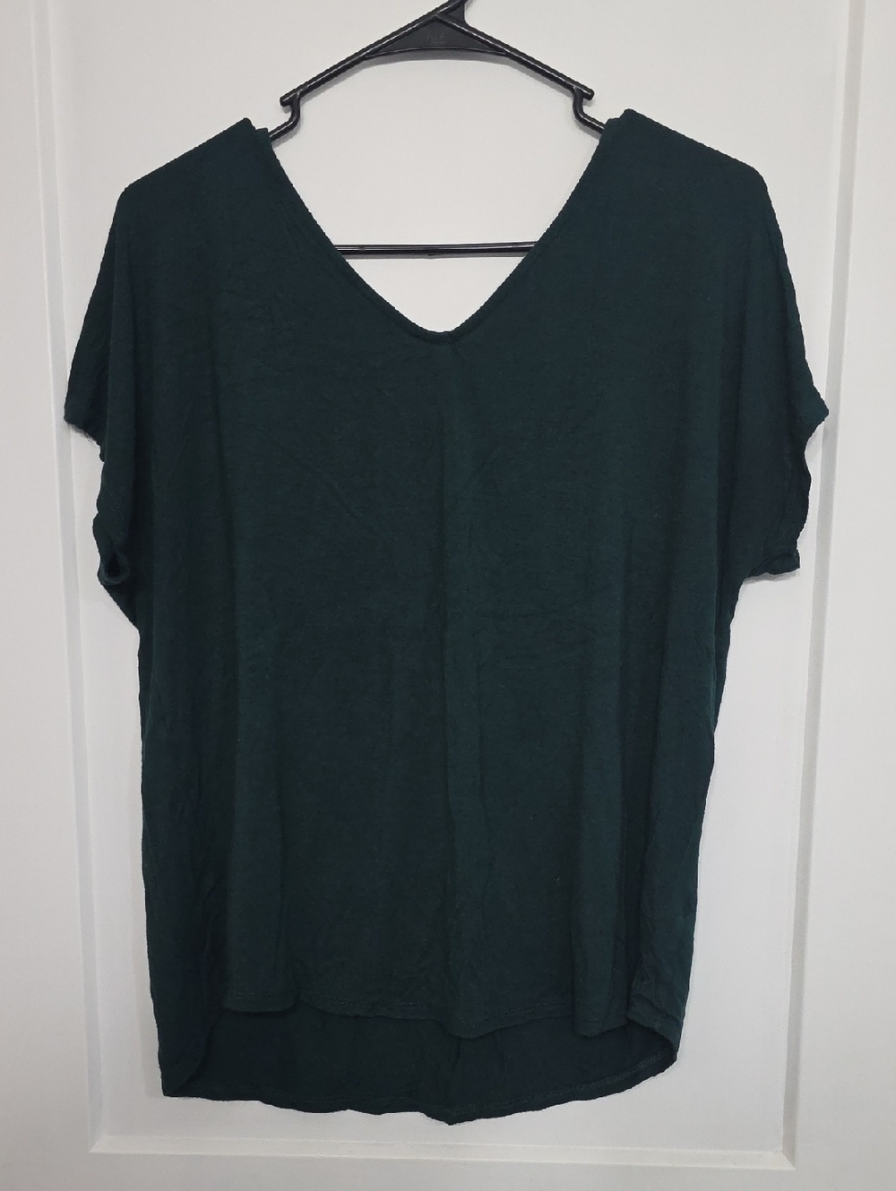 Women’s V-Neck Relaxed Tee - Dark Green